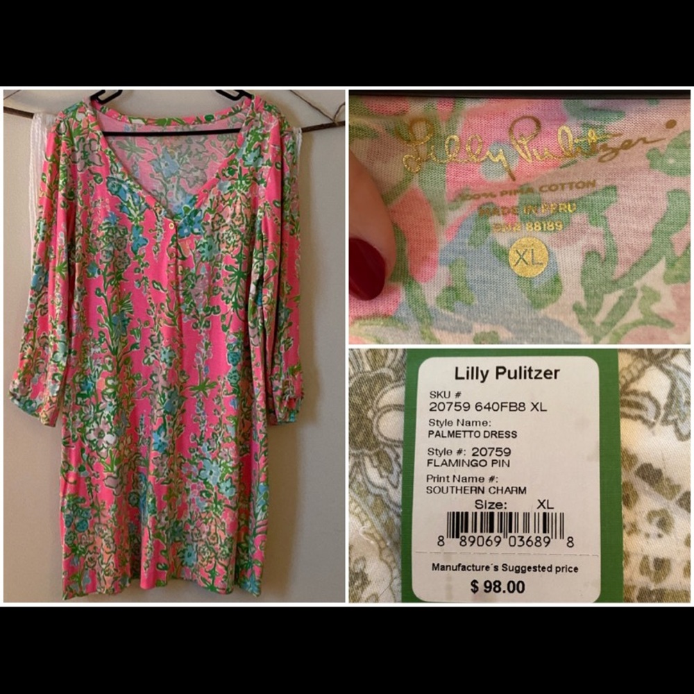 Lilly Pulitzer Palmetto Dress XL Southern Charm